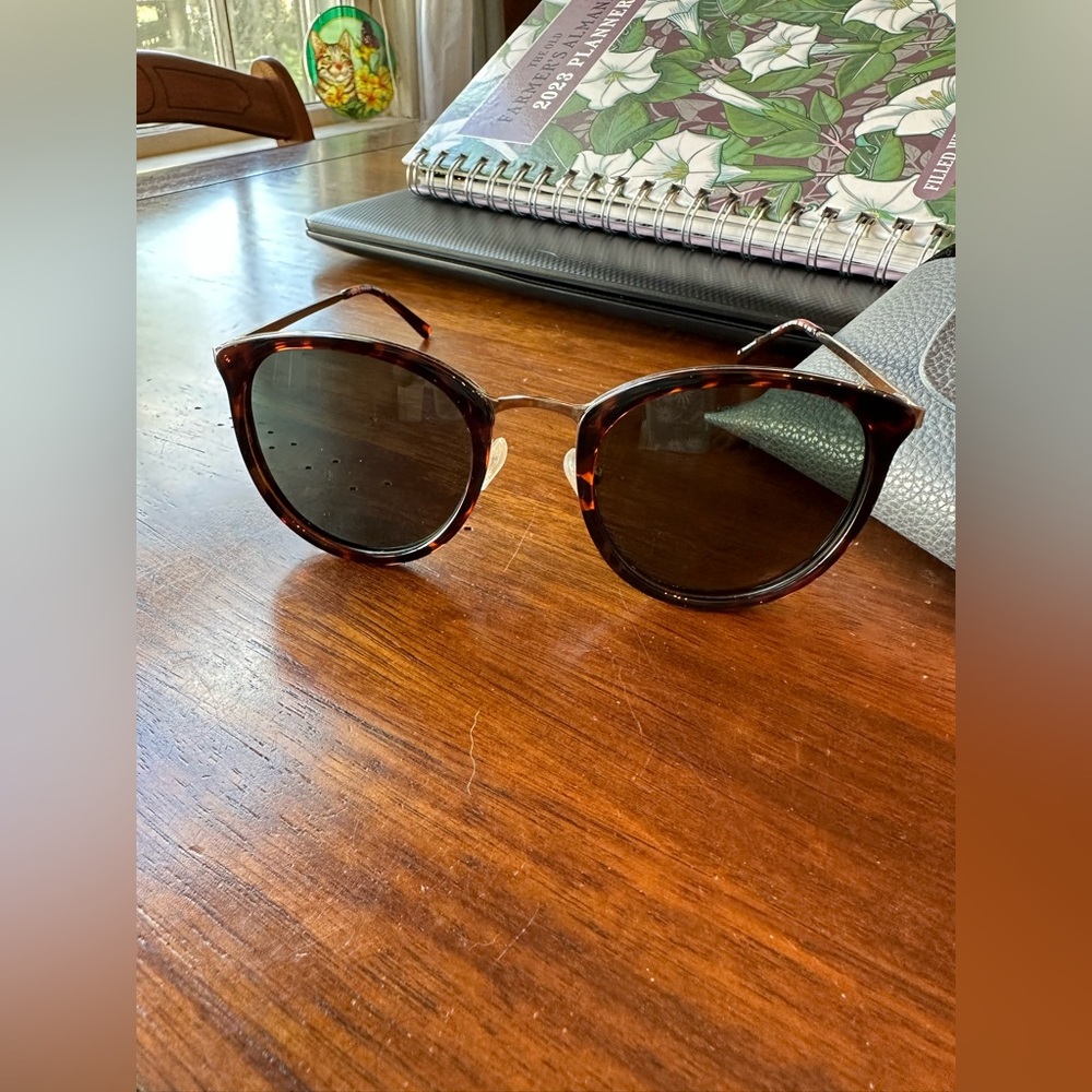 Cole Haan Women’s Polarized Tortoise Metal Frame Sunglasses